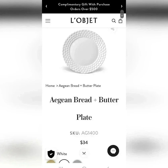 2 - L'Objet Bread & Butter - Aegean Porcelain Dining Plates - Picture 7 of 7